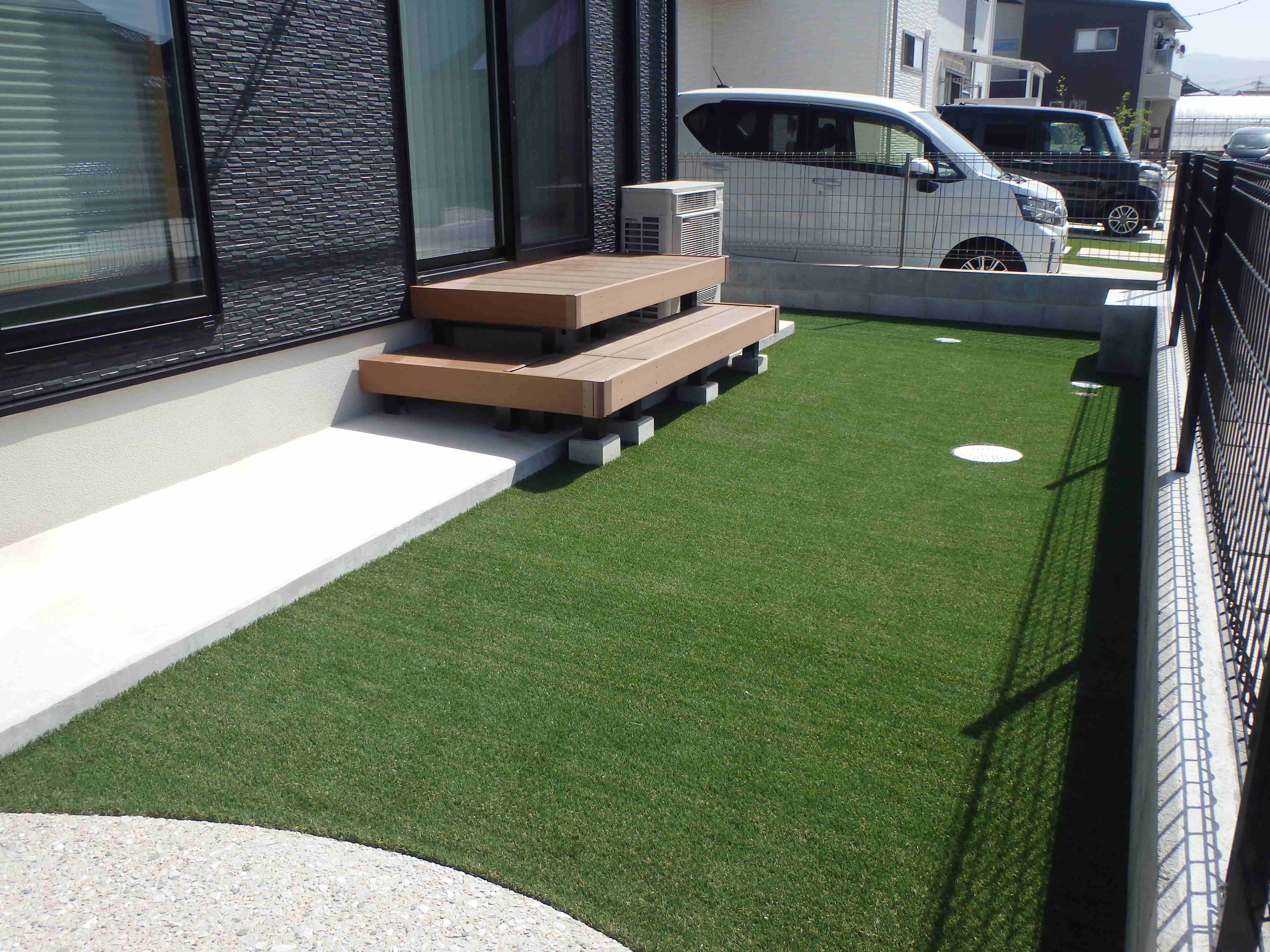 　237　綺麗なお庭ができました、雑草除去の手間もいりません。